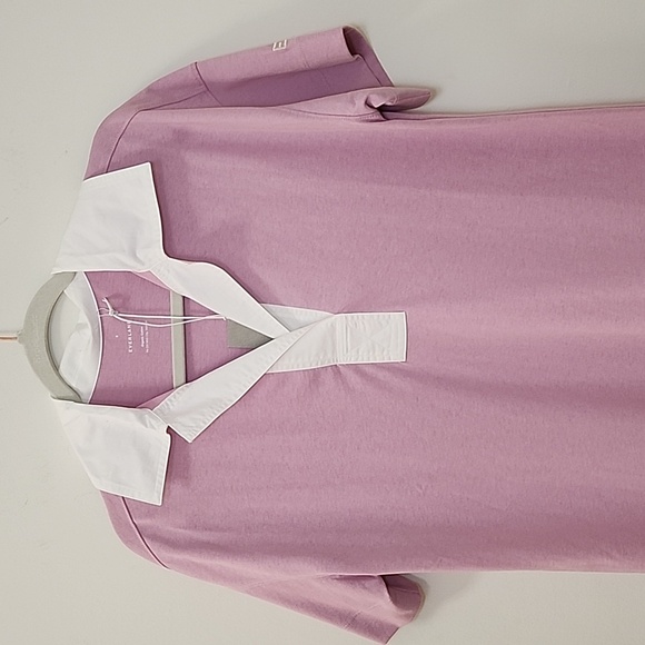 NWT Everlane Womens Polo Dress 100% Organic Cotton Preppy Collared Pink Sz Small - Picture 6 of 16